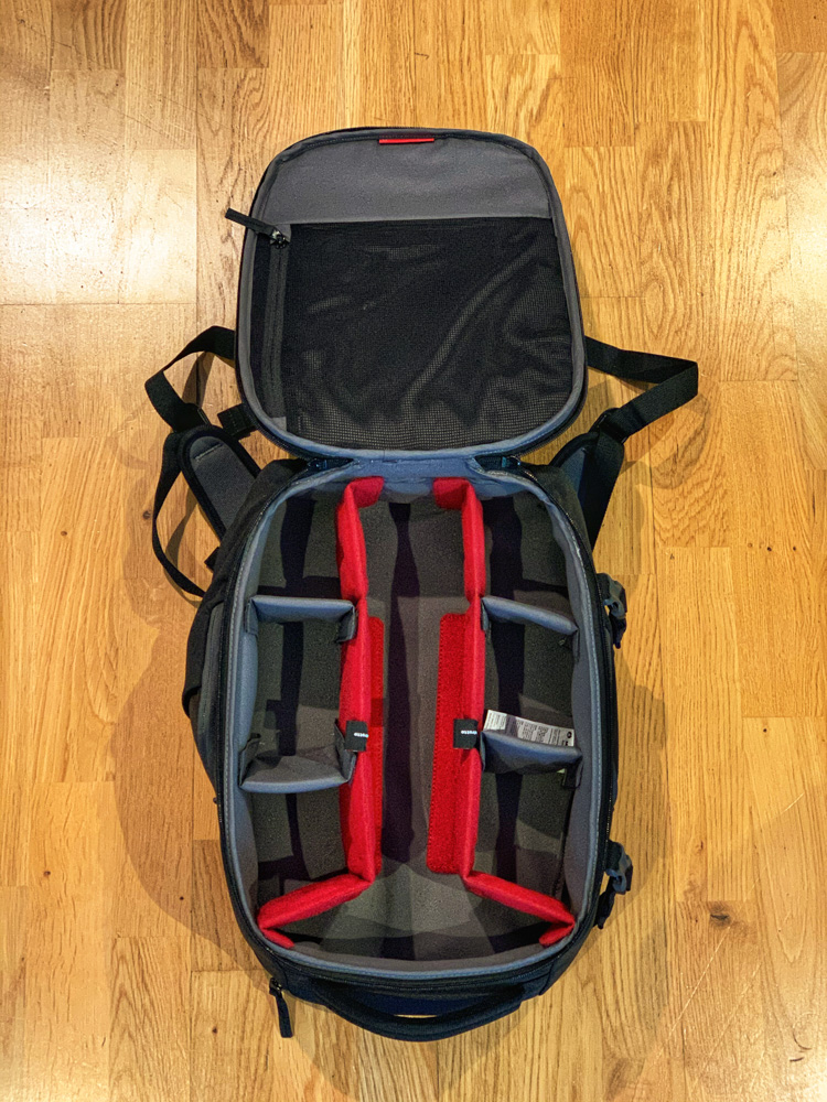 empty manfrotto backpack for what's in our backpack blog article